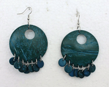 Boucles d'oreilles ethniques turquoise