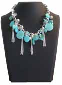 Collier fantaisie Pampille Turquoise